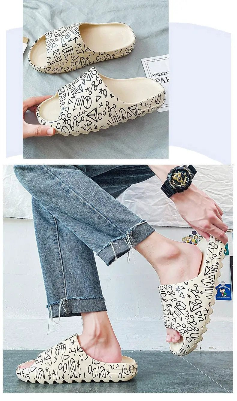 Unisex Home Slippers EVA Open Toe Beach Slides