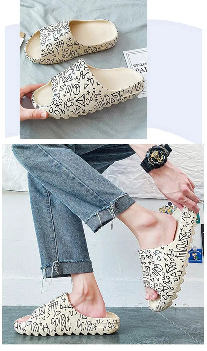 Unisex Home Slippers EVA Open Toe Beach Slides