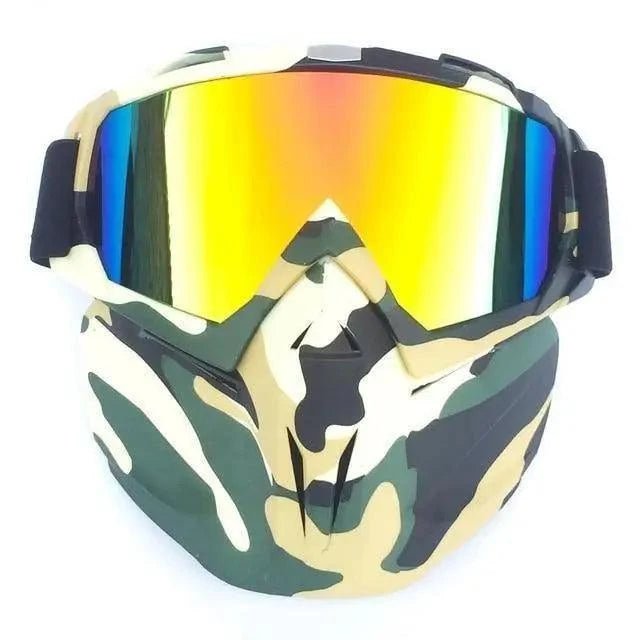 Snow goggles Stevvex with camouflage mask and mirrored lenses, detachable mask on Tampa Home & Garden Store