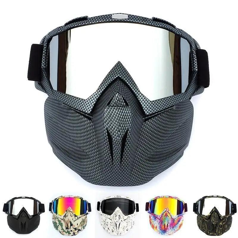 Stevvex unisex snowboard goggles with detachable mask, carbon frame, mirrored lenses, 6 colors on Tampa Home & Garden Store