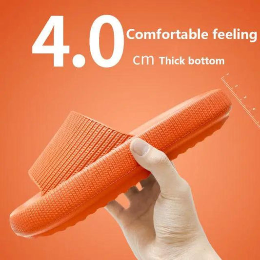 Slippers Stevvex unisex orange thick-bottom 4.0 cm sole for home bath on Tampa Home & Garden Store