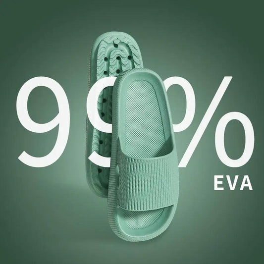 Stevvex unisex EVA slippers with thick bottom, teal color, quick-dry non-slip soft sole for home use on Tampa Home & Garden Store
