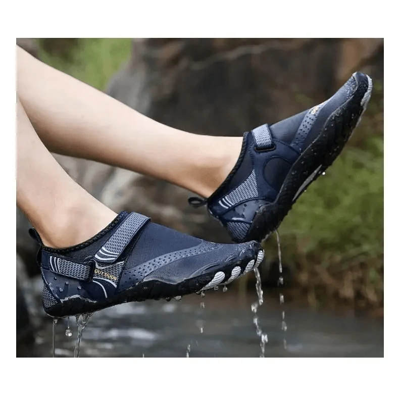 Unisex water shoes sneakers by Stevvex, navy blue, non-slip, quick-dry athletic beach footwear on Tampa Home & Garden Store