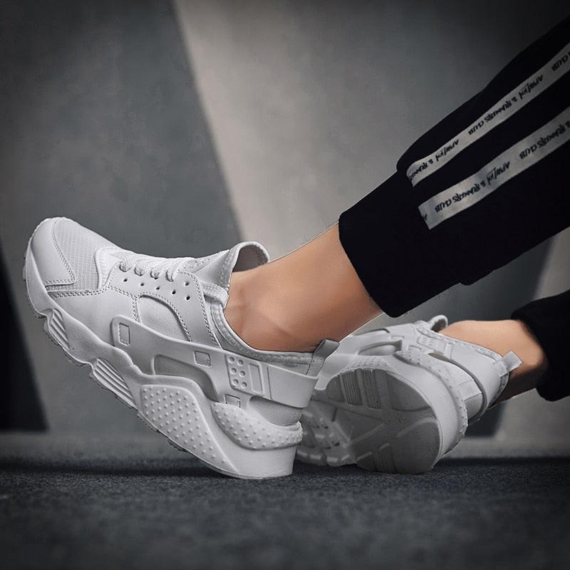 Stevvex Unisex White Mesh Sneakers, lightweight running casual sport shoes on Tampa Home & Garden Store