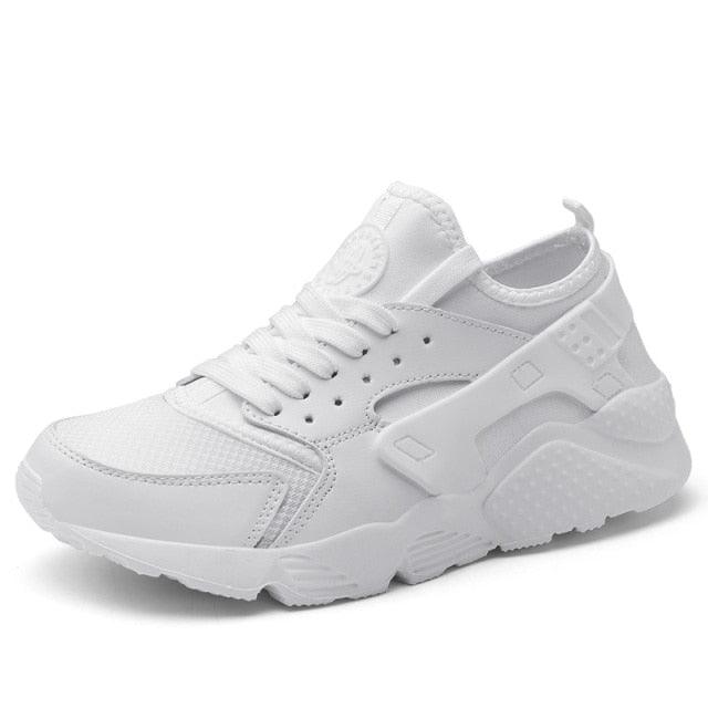 Unisex White Sneakers Stevvex with mesh upper, lace-up, chunky sole on Tampa Home & Garden Store