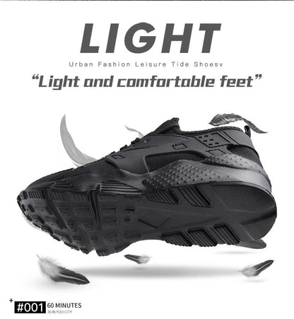 Stevvex ST85SH5788WBO sneakers, unisex black mesh upper athletic shoes with rugged outsole on Tampa Home & Garden Store