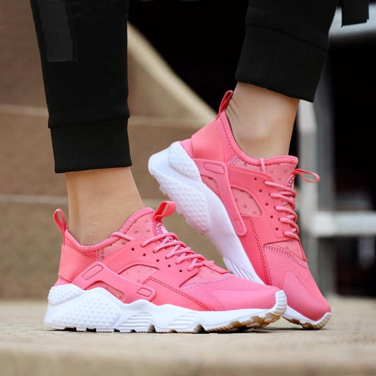 Stevvex sneakers pink mesh upper, white outsole unisex casual sport shoes on Tampa Home & Garden Store