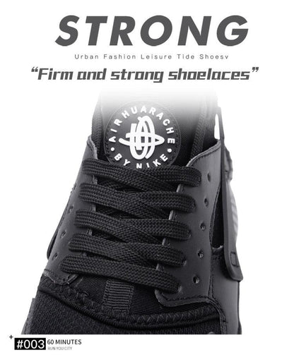 Stevvex sneakers black upper lace-up front view with logo on tongue on Tampa Home & Garden Store