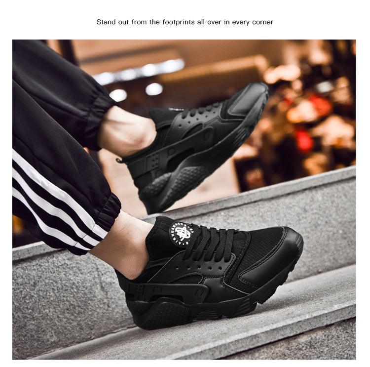 Stevvex ST85SH5788WBO sneakers, black mesh upper with rugged outsole, casual sport shoes on Tampa Home & Garden Store