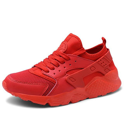 Stevvex red unisex sneakers with mesh toe and chunky sole for athletic daily wear on Tampa Home & Garden Store