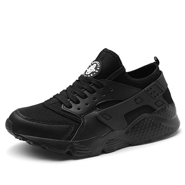 Sneakers Stevvex black mesh with chunky sole and lace-up design on Tampa Home & Garden Store