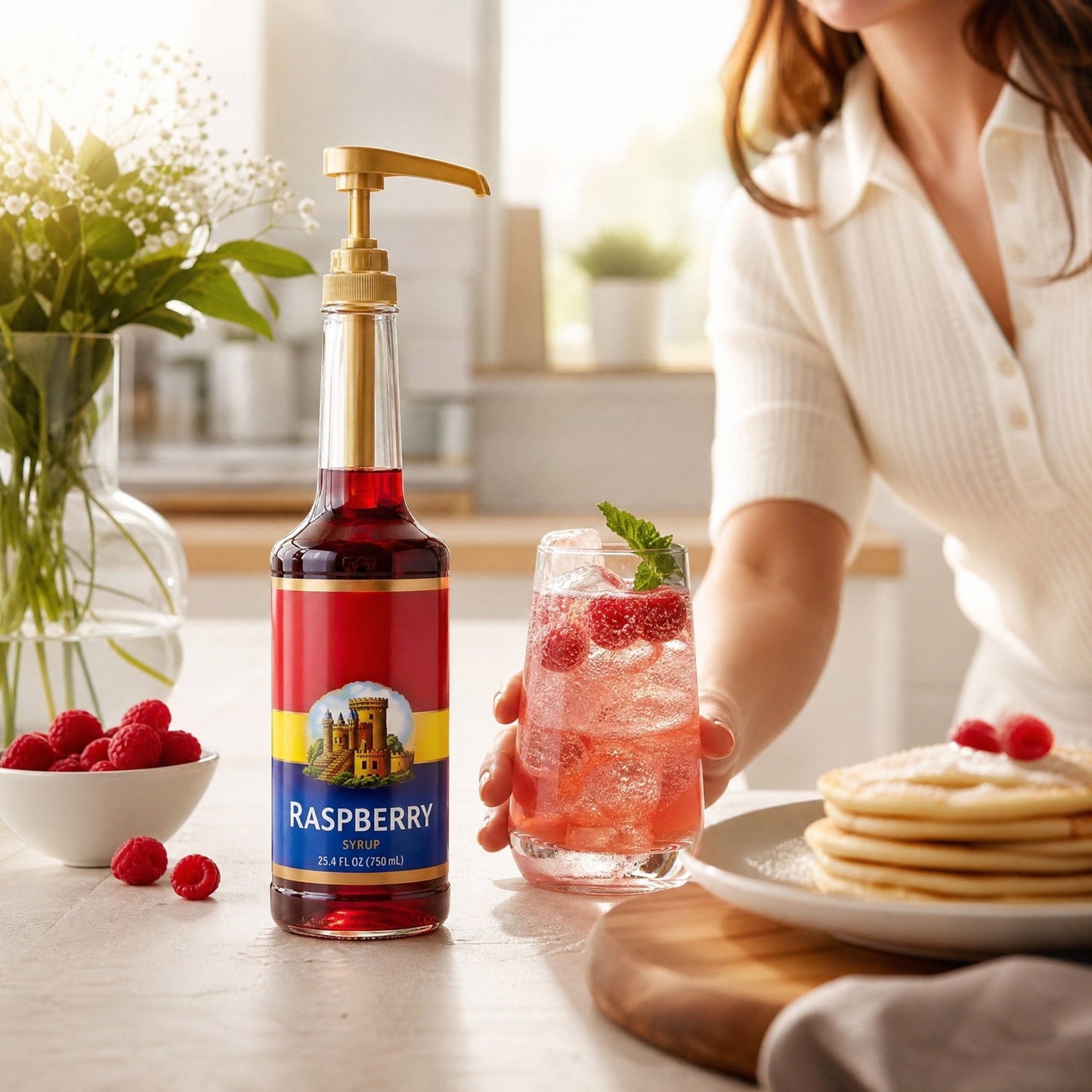 Premium Gold Syrup Pump for Cocktail Drinks