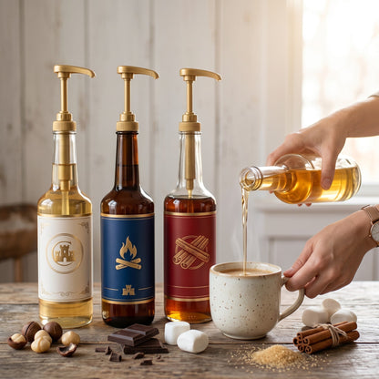 Premium Gold Syrup Pump for Cocktail Drinks
