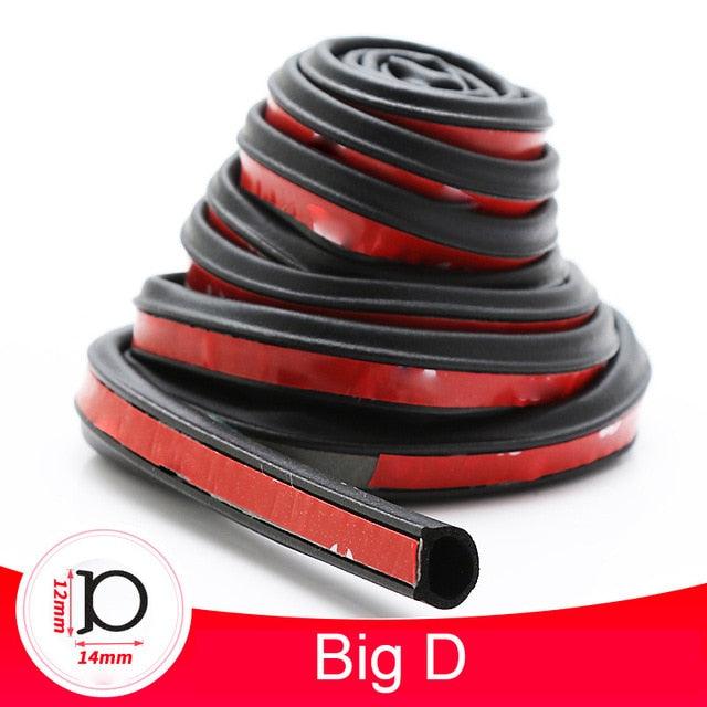 Car door seal strip Stevvex self-adhesive rubber weather seal, red/black coil on Tampa Home & Garden Store