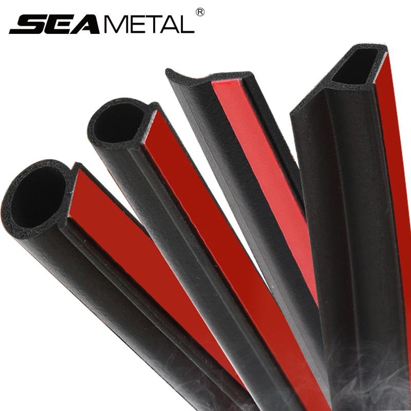 Car door weather seal rubber strips set of five black with red backing on Tampa Home & Garden Store