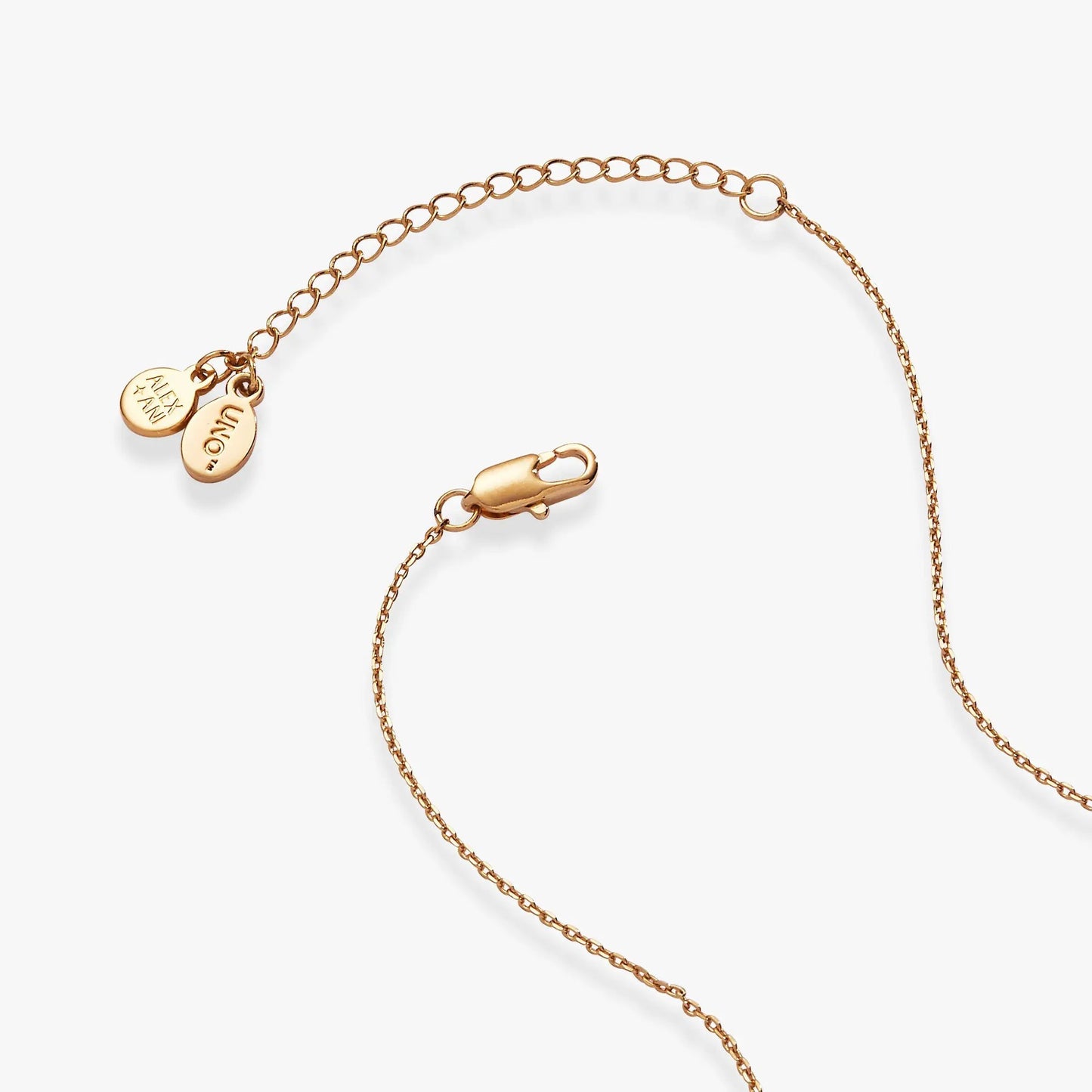 UNO Necklace by ALEX AND ANI, rose-gold chain with UNO charms, lobster clasp on Tampa Home & Garden Store