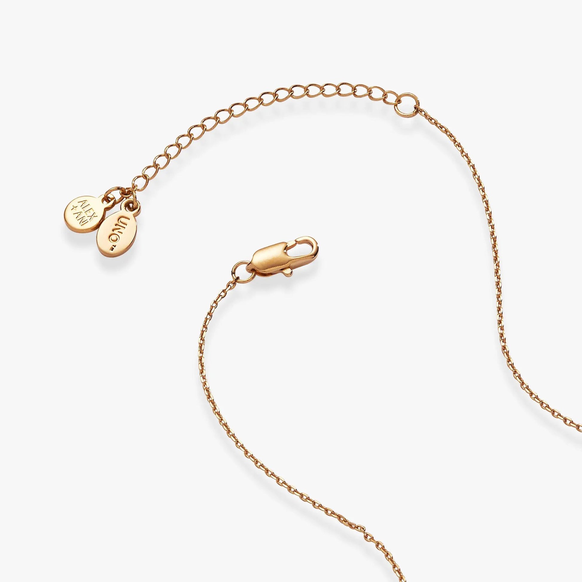 UNO Necklace by ALEX AND ANI, rose-gold chain with UNO charms, lobster clasp on Tampa Home & Garden Store