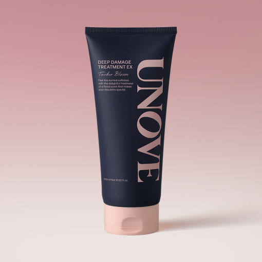 UNOVE Deep Damage Treatment EX hair treatment 320ml navy tube with pink cap by Seoulia on Tampa Home & Garden Store