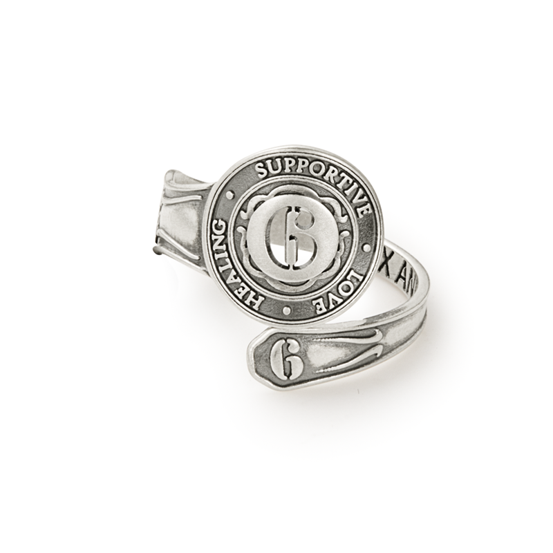 Number 2 Spoon Ring Grace and Comfort Sensitive silver-tone ring by ALEX AND ANI on Tampa Home & Garden Store