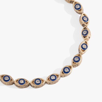 Untamed Evil Eye Beaded Bangle, gold-tone with blue eye charms and crystals by ALEX AND ANI on Tampa Home & Garden Store