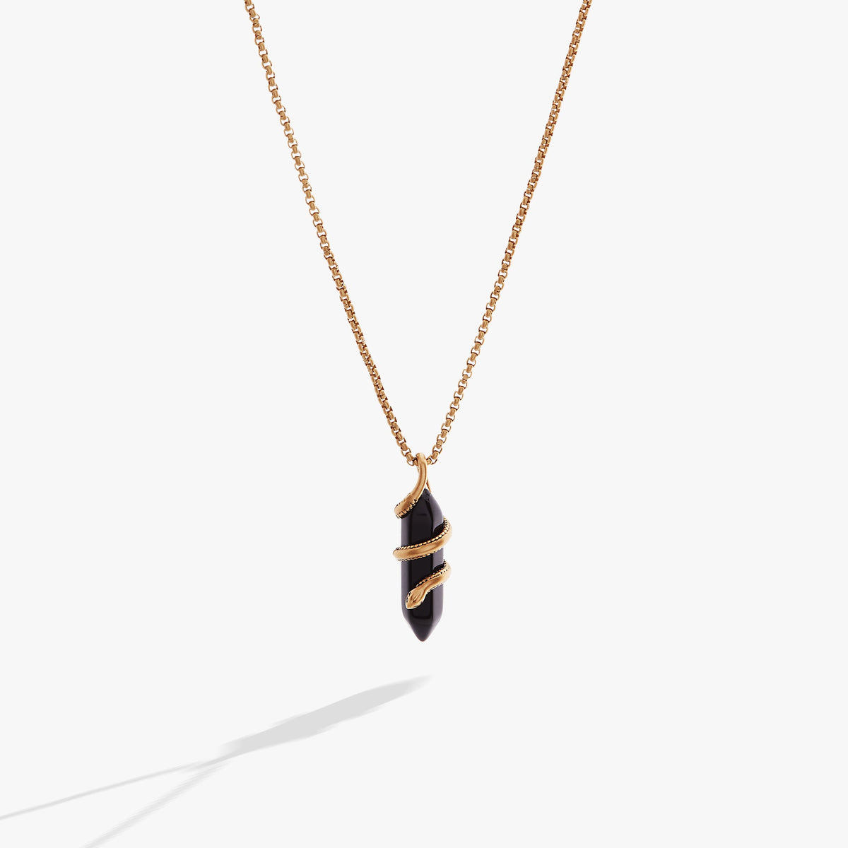 Untamed Snake Crystal Pendant Necklace gold-tone chain with black crystal by ALEX AND ANI on Tampa Home & Garden Store