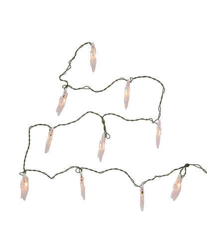Juego de luces de copo de nieve blanco de 10 luces