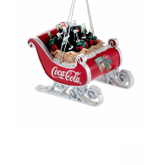 Resin Coca-Cola Sleigh Ornament - Tampa Home & Garden Store