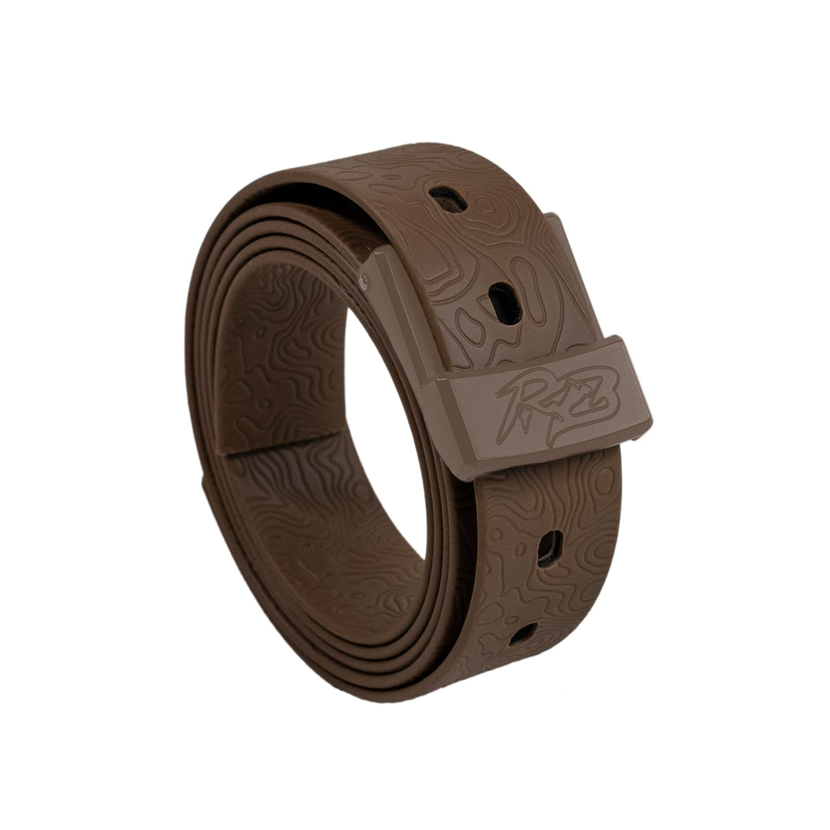 MTN Lite Belt by Ridge Belts, brown embossed strap with matte buckle on Tampa Home & Garden Store