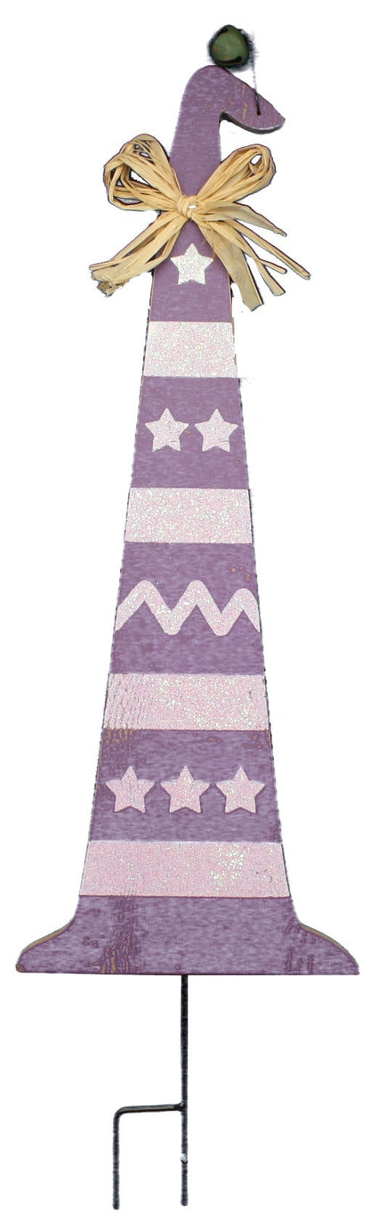 Witch Hat Lawn Stake Purple