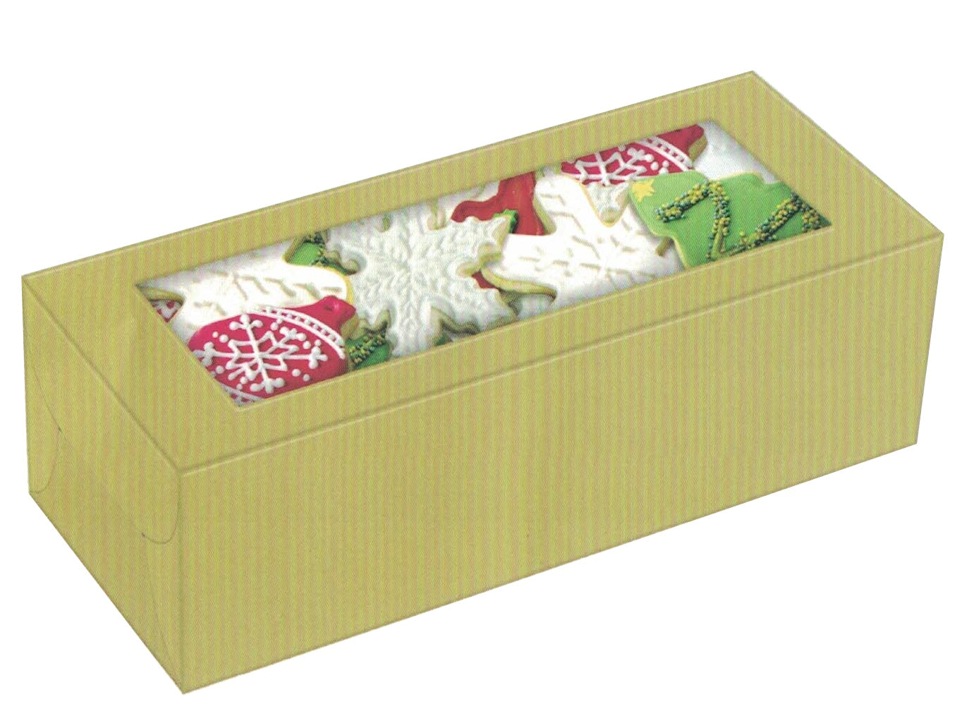 Boîte à friandises moyenne avec couvercle à fenêtre, lot de 2 - Or