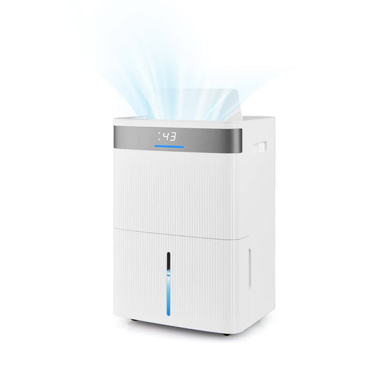 96 Pints Dehumidifier with 24H Timer and 3-Color Indicator-White - Tampa Home & Garden Store