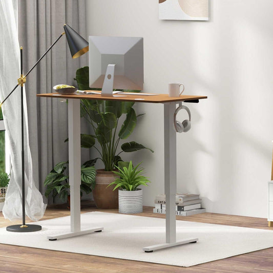 Compact Standing Desk and Executive Chair Set with Memory Heights - Tampa Home & Garden Store