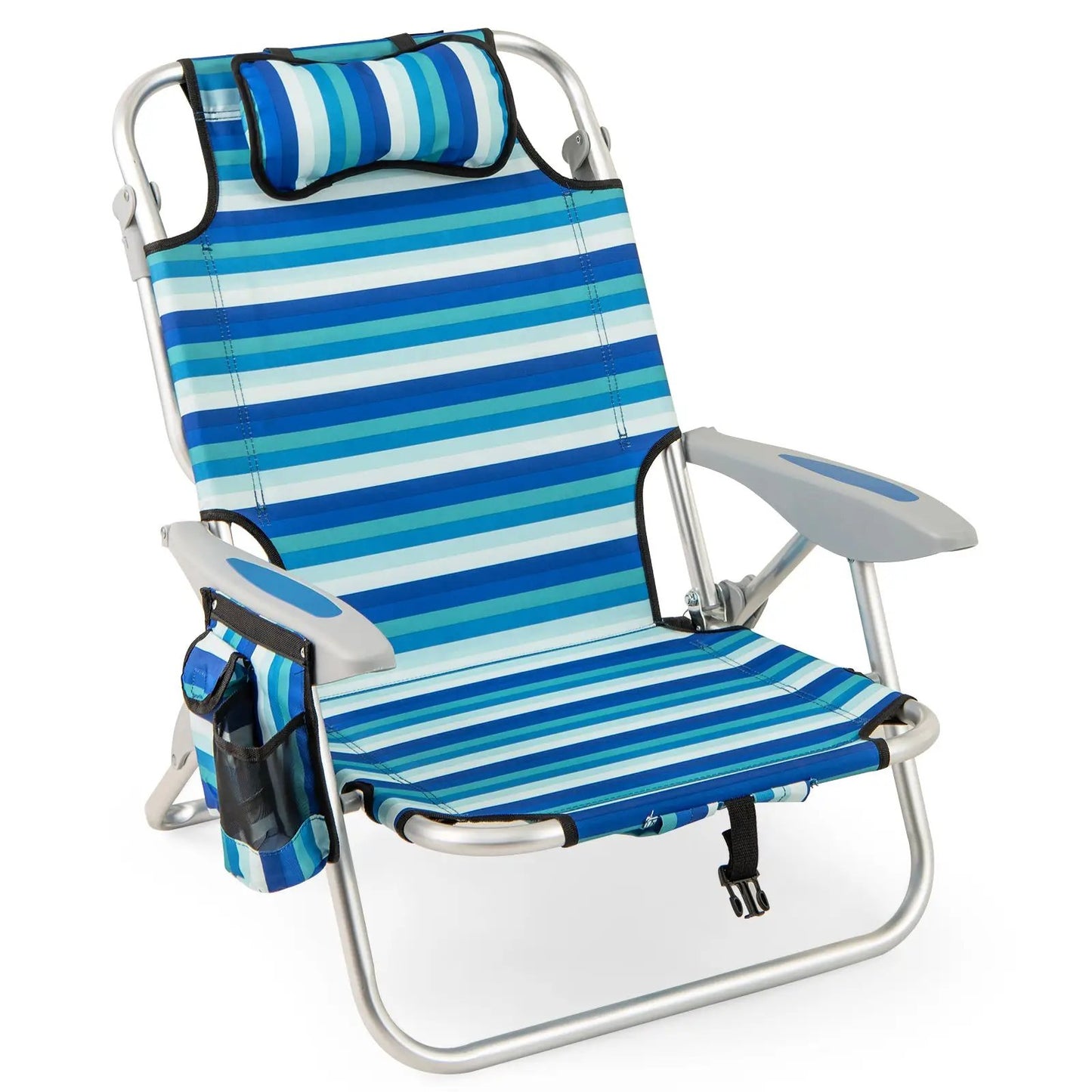 Folding Beach Chair with 4-Position Backrest