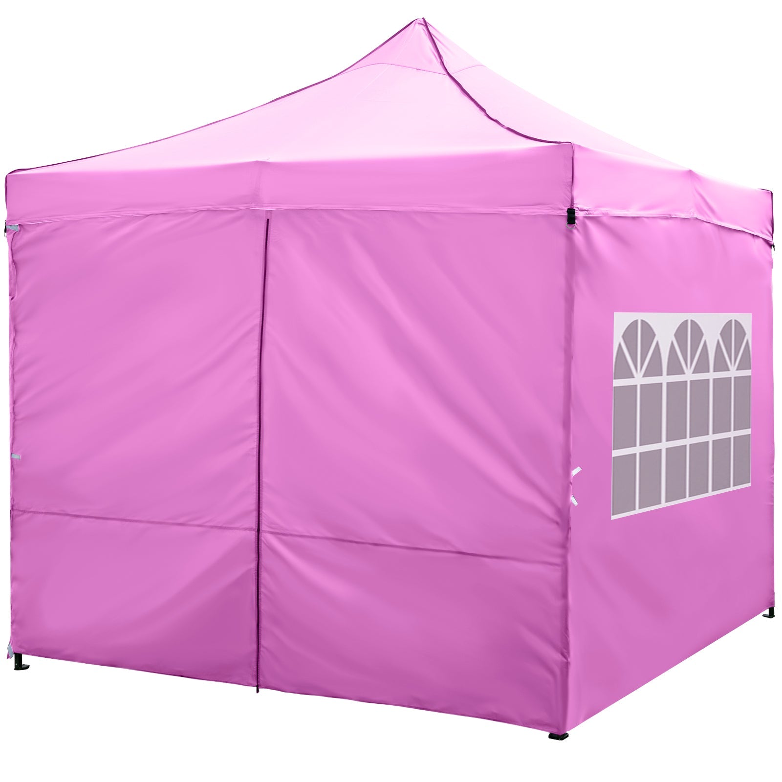 GemGear pink 10x10 ft pop-up canopy tent with 4 removable sidewalls and wheeled bag on Tampa Home & Garden Store