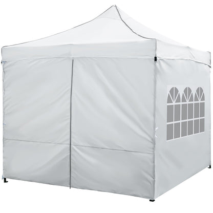10 x 10 FT Pop up Canopy Tent with 4 Removable Sidewalls and Wheeled Bag