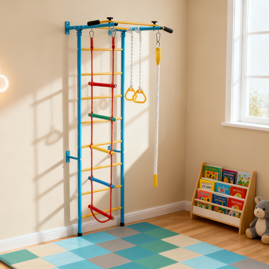 5-in-1 Swedish Ladder with Folding Baby Play Mat for Solid Wall - Tampa Home & Garden Store