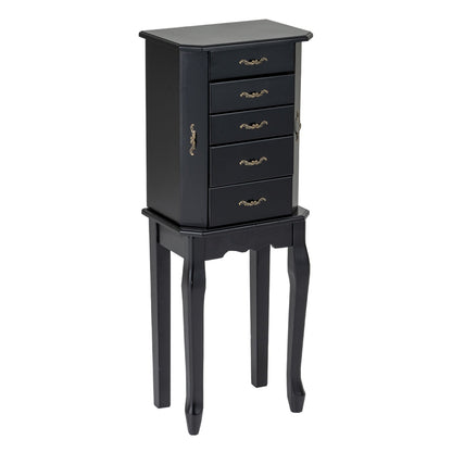 Standing Jewelry Box with 4 Drawers and 2 Side Doors