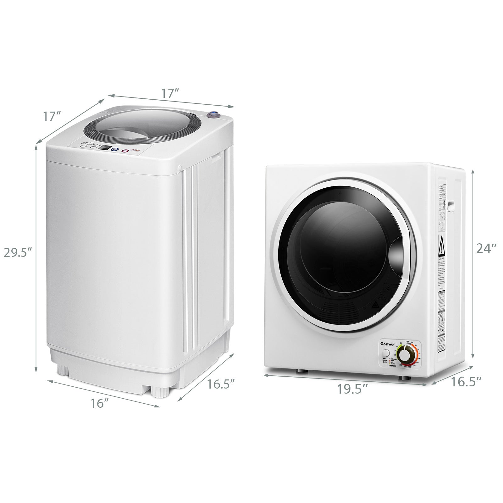 Electric Laundry Dryer and Full-Automatic Washing Machine Combo - Tampa Home & Garden Store