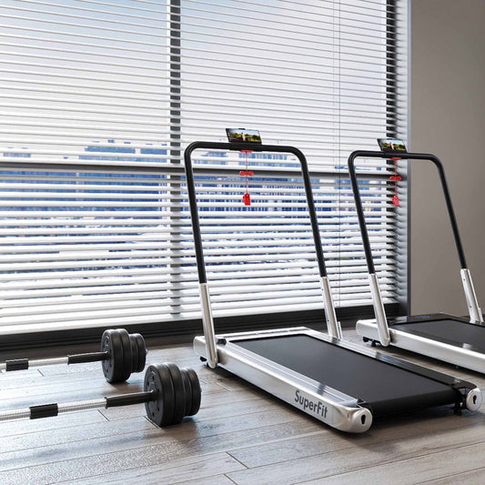 Fitness Room Set: Dumbbell Weight Set+3-in-1 3HP Folding Treadmill