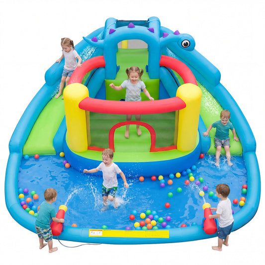 Inflatable Water Slide Park Dinosaur-themed Kids Inflatable Bounce House - Tampa Home & Garden Store