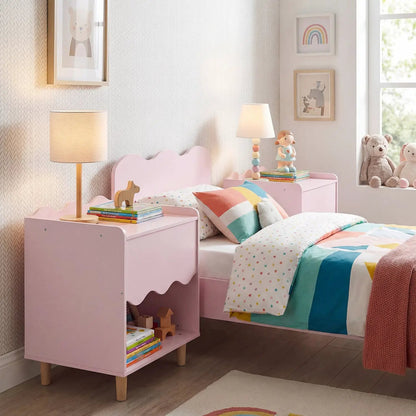Toddler Scalloped Side Table With Open Storage