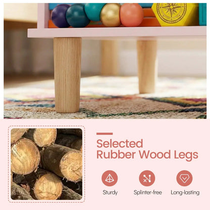 Toddler Scalloped Side Table With Open Storage