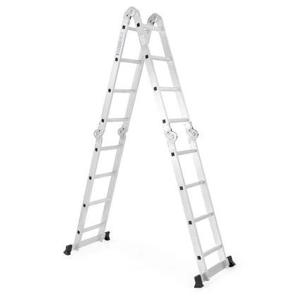 Folding Aluminum Ladder with Safe Locking Hinge