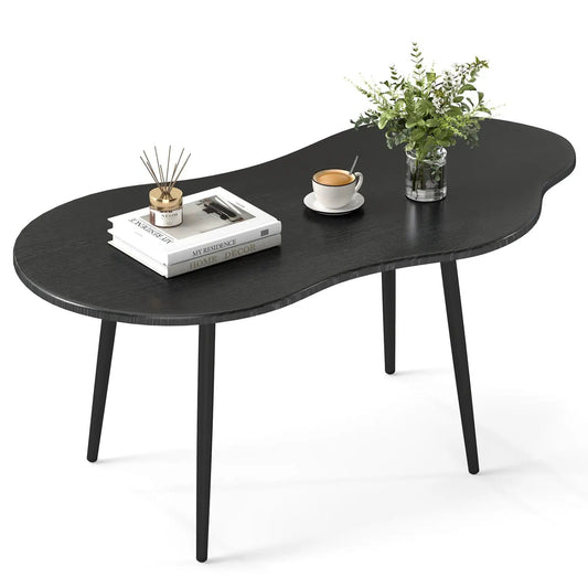 Cloud shape coffee table DirectDeals, 39.5-inch table with black top and metal frame on Tampa Home & Garden Store