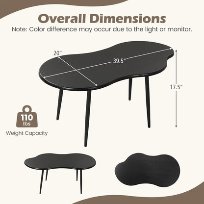 Cloud Shape Coffee Table With Metal Frame