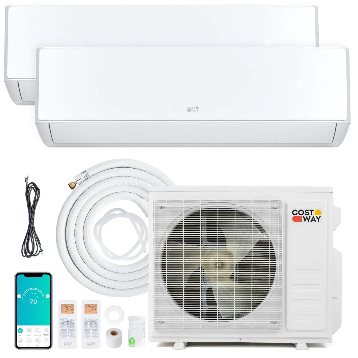 X Pro 18000 BTU 2 Zone Mini Split AC Heat Pump