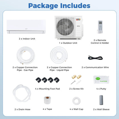 Blast Pro 38000 BTU 2 Zone Mini Split AC