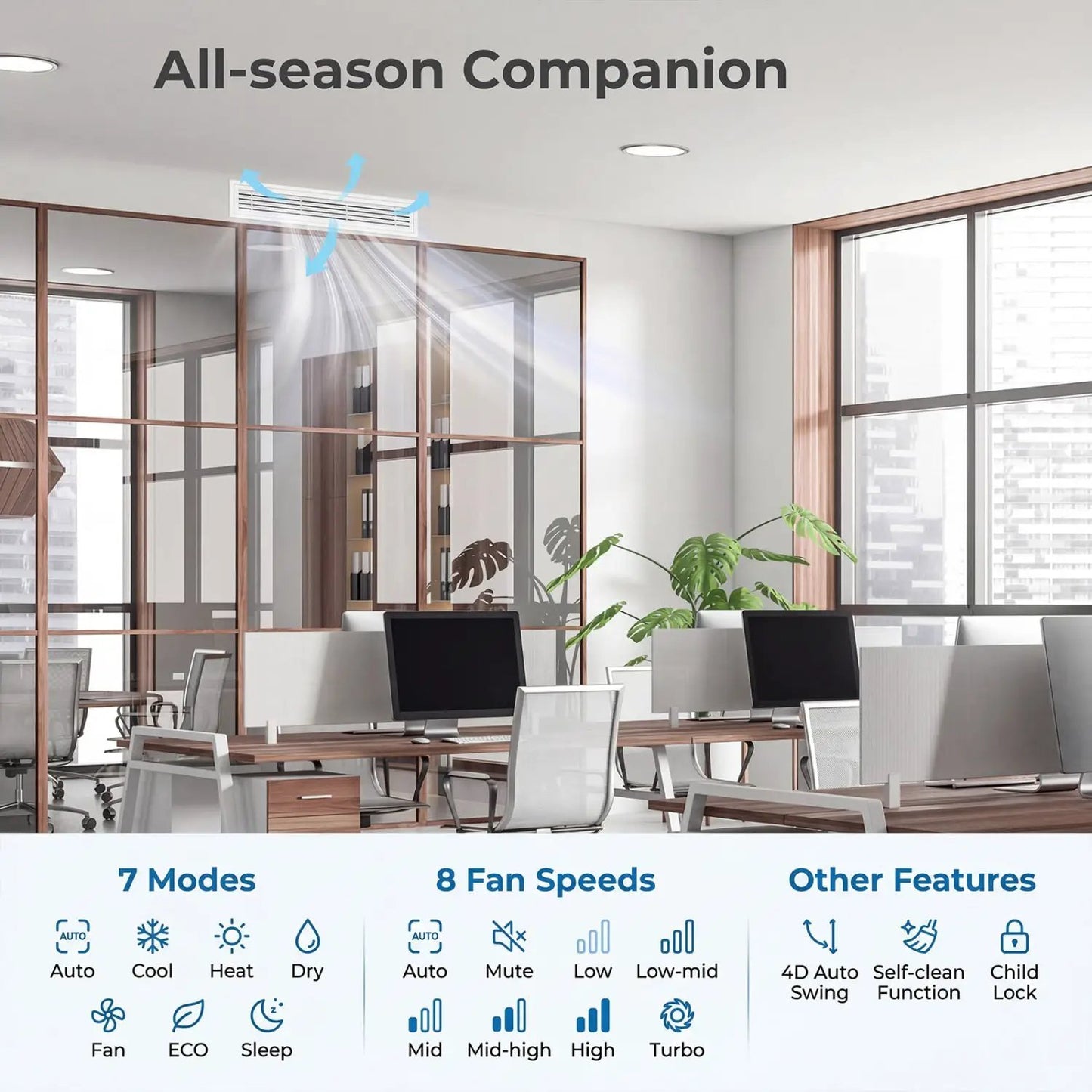 X Pro 35000 BTU 2 Zone Concealed Mini Split AC