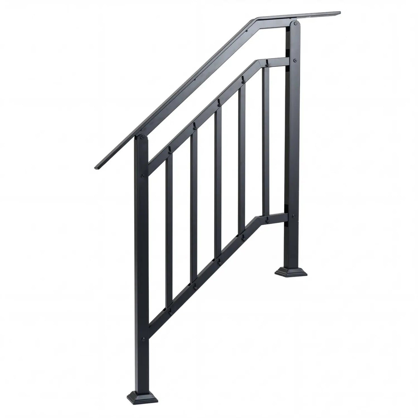 2 Pack Outdoor Handrails Steps Adjustable Angle