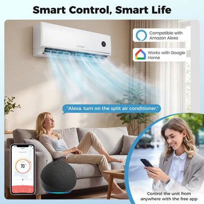 12000 BTU Mini Split AC and Heater with Alexa